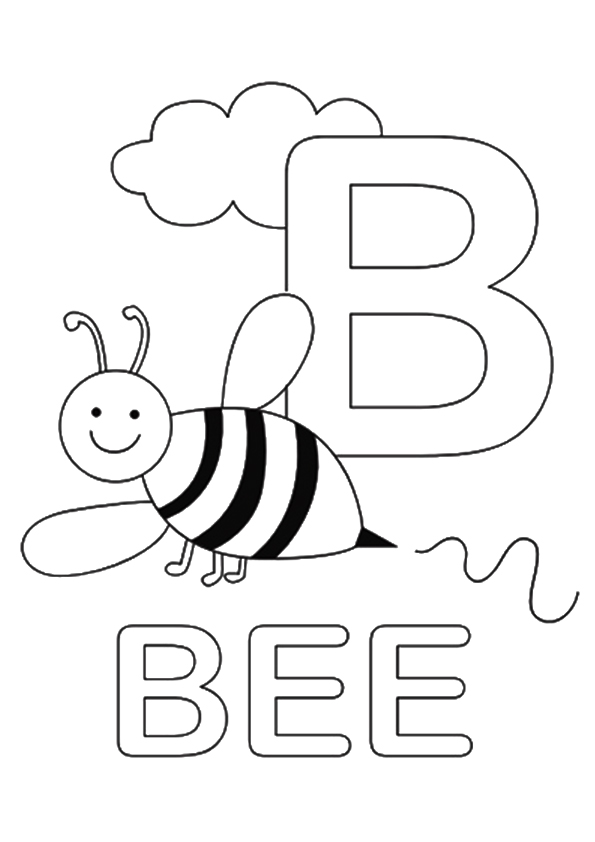 Bumble Bee Letter B Coloring - Play Free Coloring Game Online