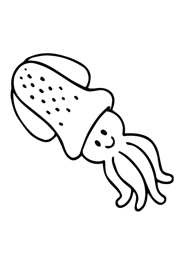 Cute Squid Coloring - Play Free Coloring Game Online