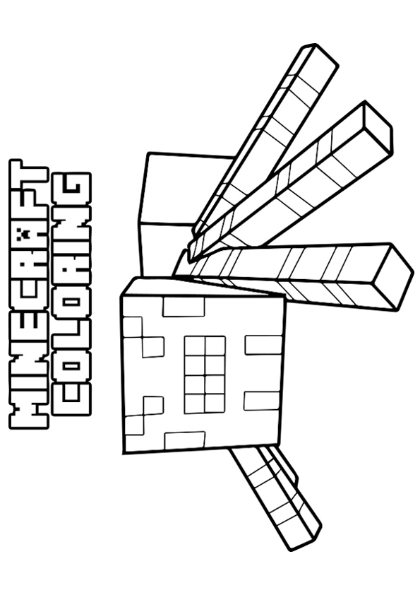 Minecraft Spider Coloring - Play Free Coloring Game Online