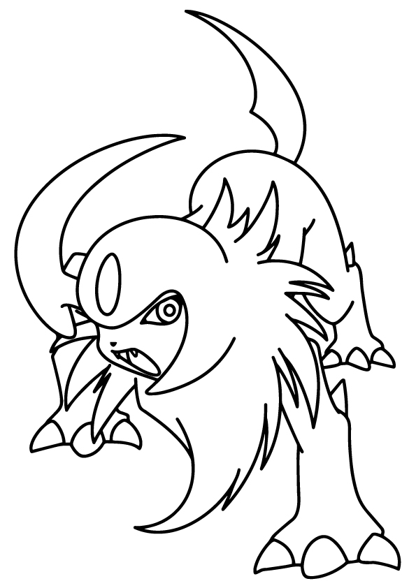 Absol from Pokemon Coloring - Play Free Coloring Game Online