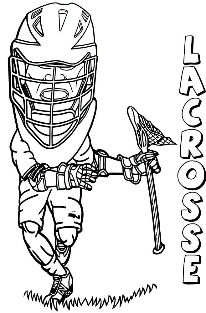 Man Playing Lacrosse Coloring - Play Free Coloring Game Online