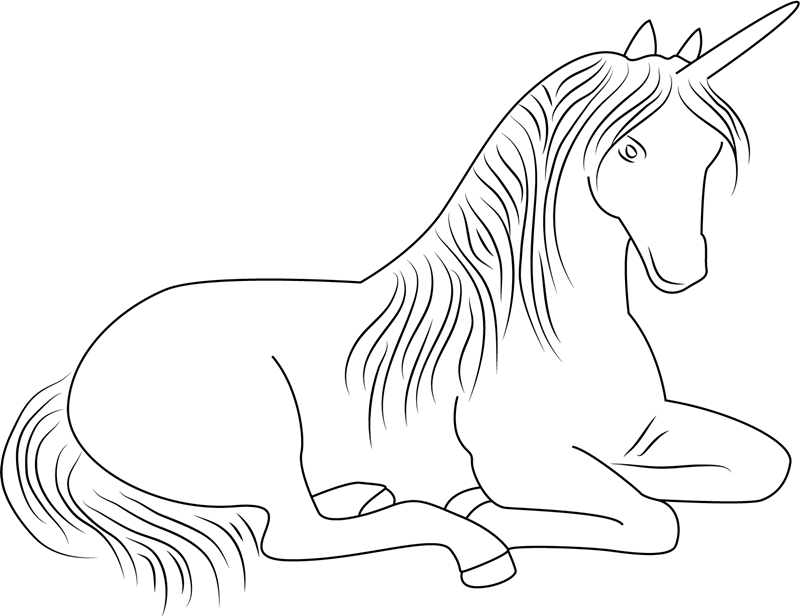 Unicorn Sitting Coloring - Play Free Coloring Game Online