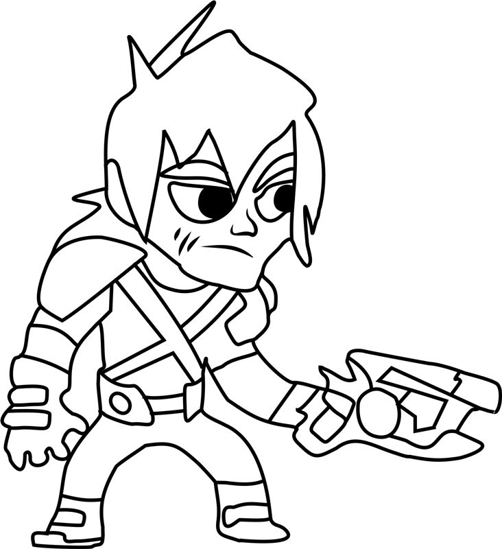 Lil Stevie Holding A Gun Coloring - Play Free Coloring Game Online