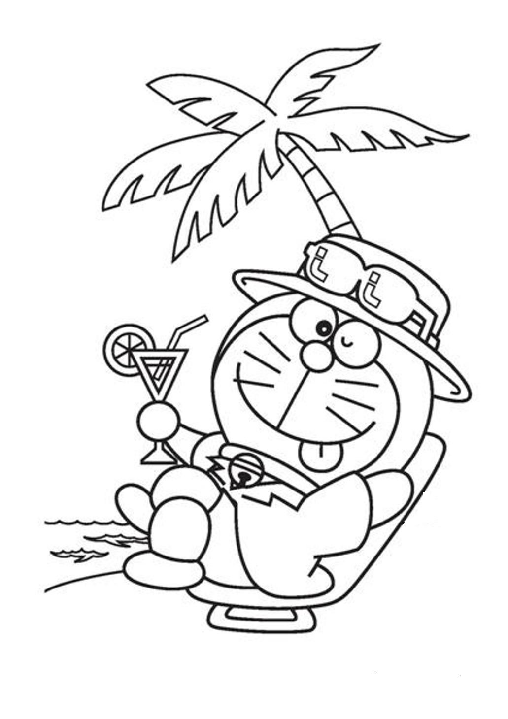 Doraemon At The Beach Coloring - Play Free Coloring Game ...