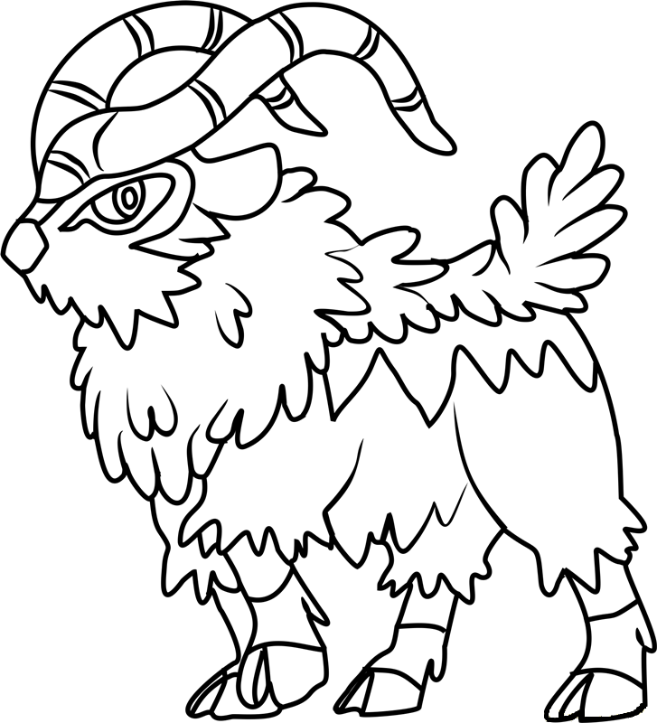 Gogoat Pokemon Coloring - Play Free Coloring Game Online