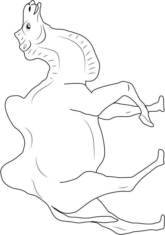 Brown Camel Walking Coloring - Play Free Coloring Game Online