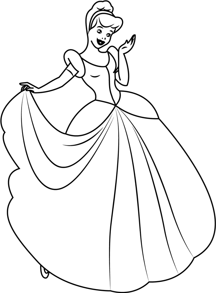 Beautiful Cinderella Coloring - Play Free Coloring Game Online