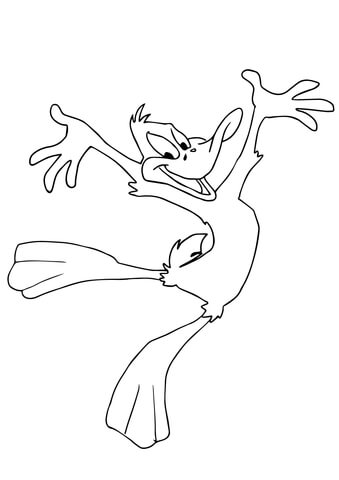 Daffy Duck Jumping Coloring - Play Free Coloring Game Online