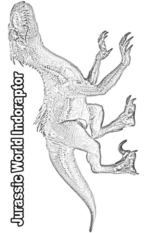 indoraptor in jurassic world coloring  play free coloring
