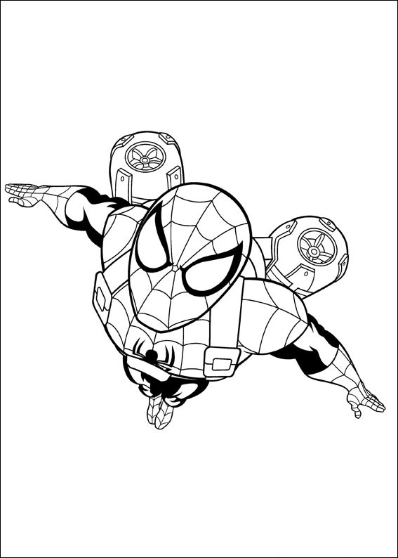 Spiderman Flying Coloring - Play Free Coloring Game Online