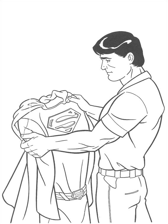 Superman And His Clothes Coloring - Play Free Coloring ...