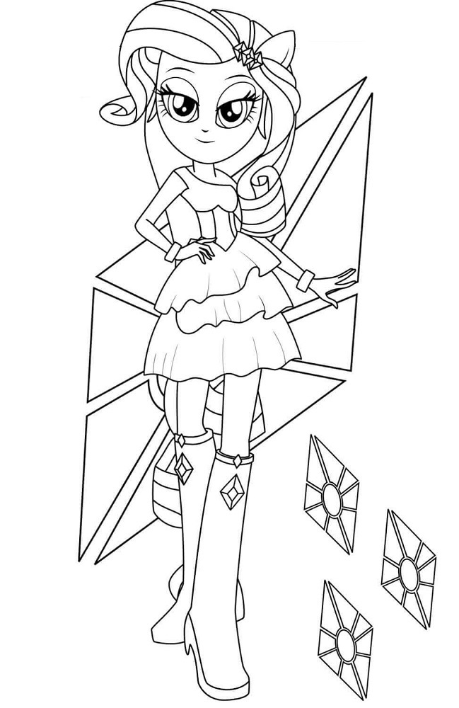 Rarity In Equestria Girls Coloring - Play Free Coloring Game Online