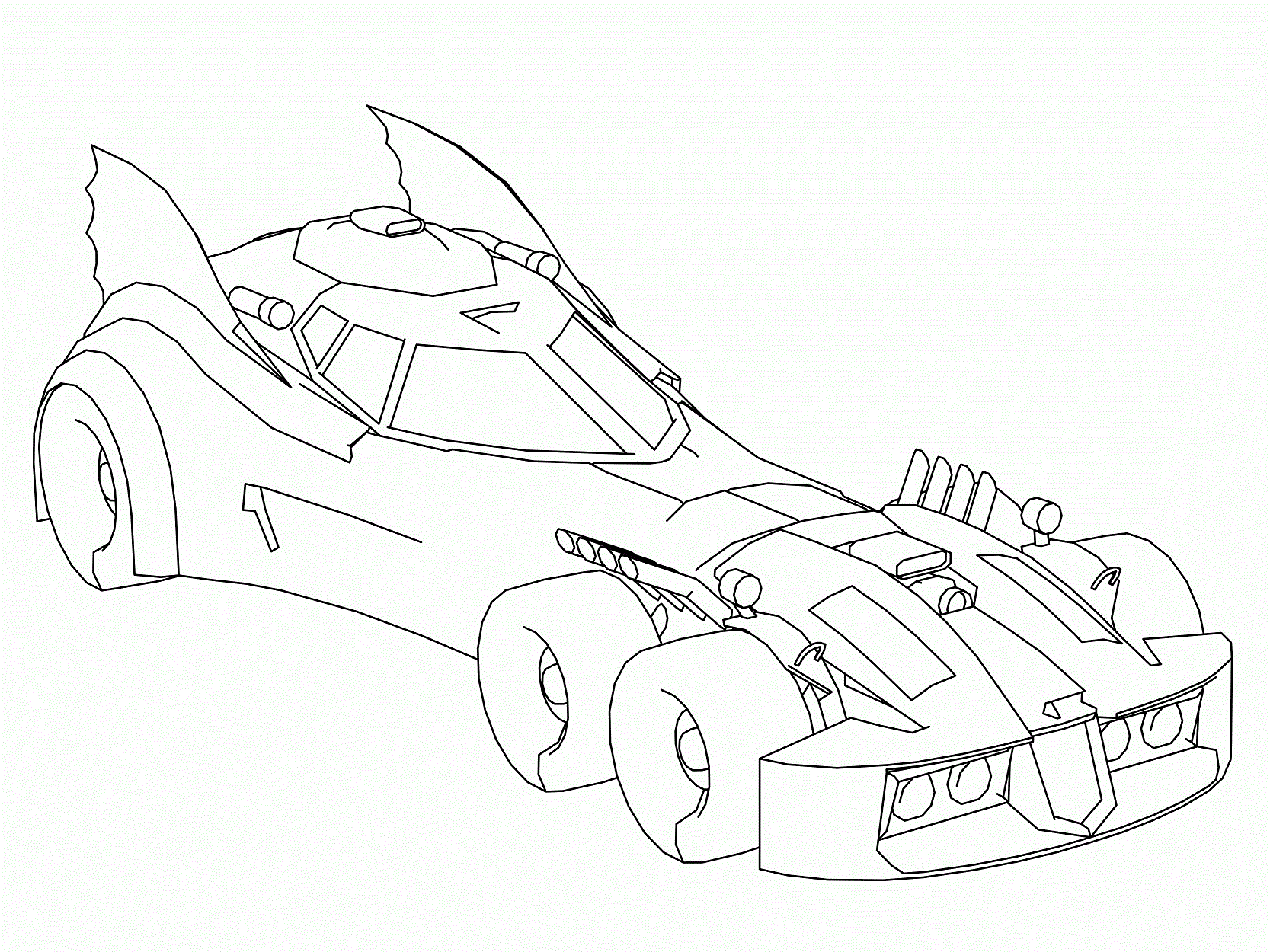 Awesome Batmobile Coloring - Play Free Coloring Game Online