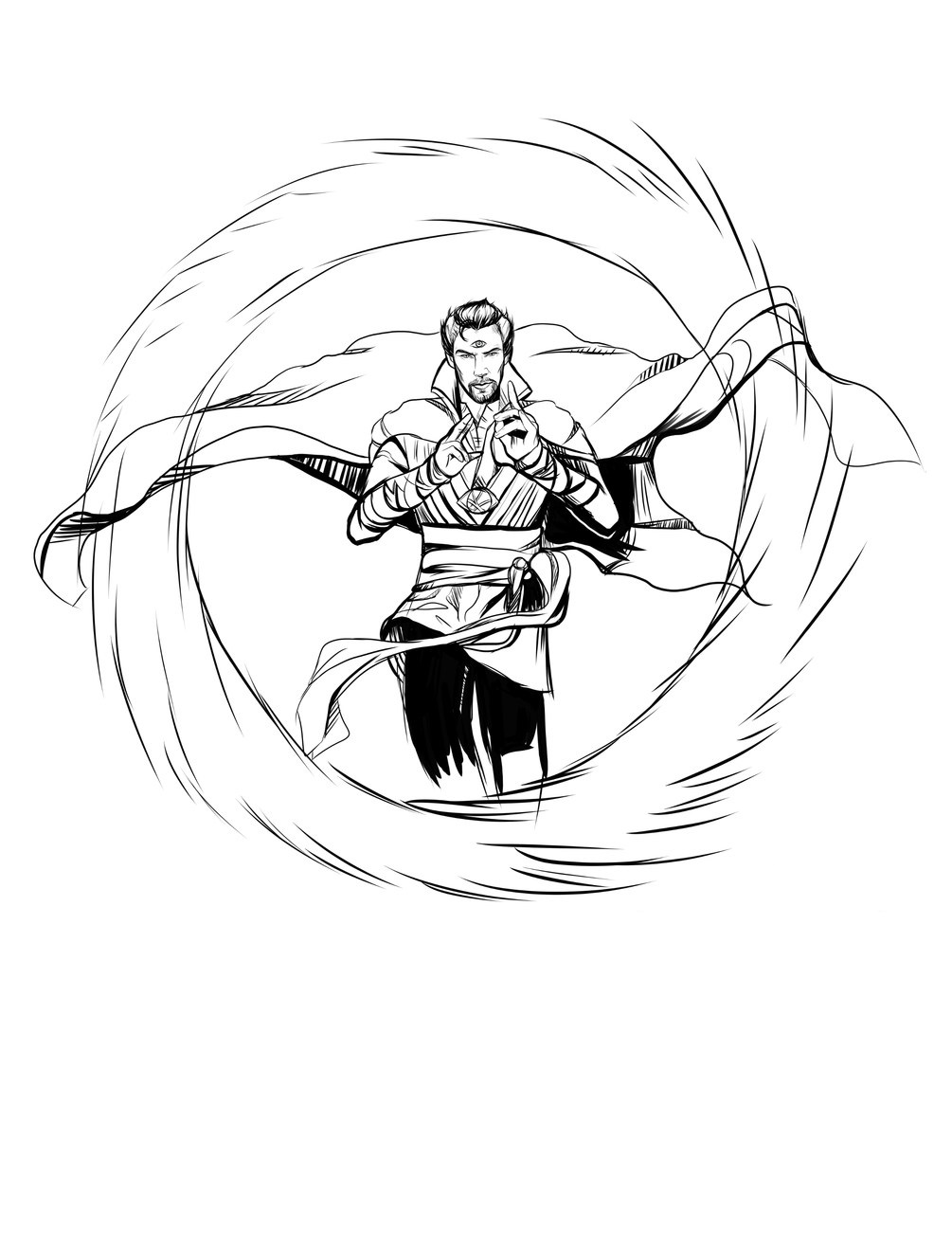 Doctor Strange Open Magic Gate Coloring - Play Free Coloring Game Online