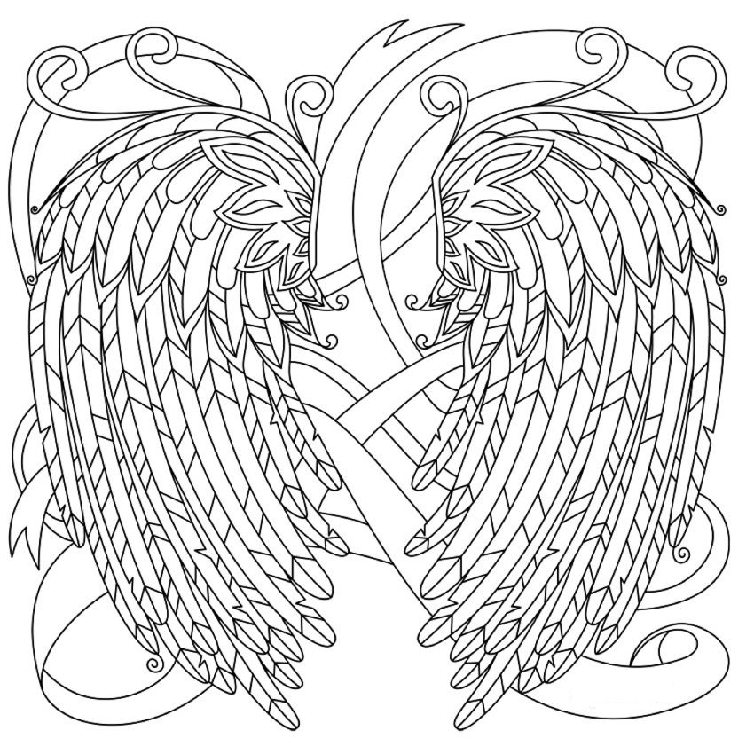 Angel Wings Coloring Page Coloring Play Free Coloring Game Online