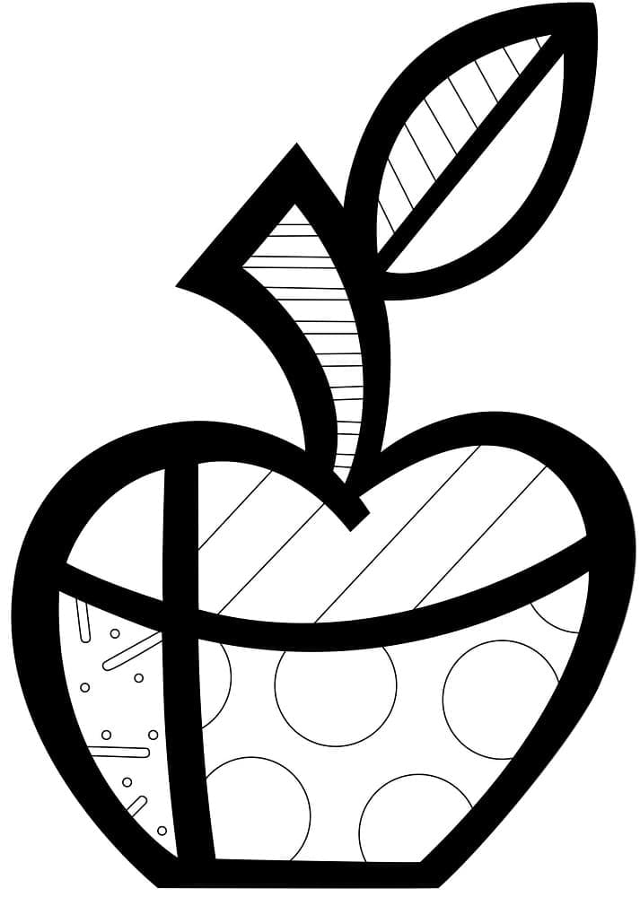 Apple By Romero Britto Coloring Play Free Coloring Game Online