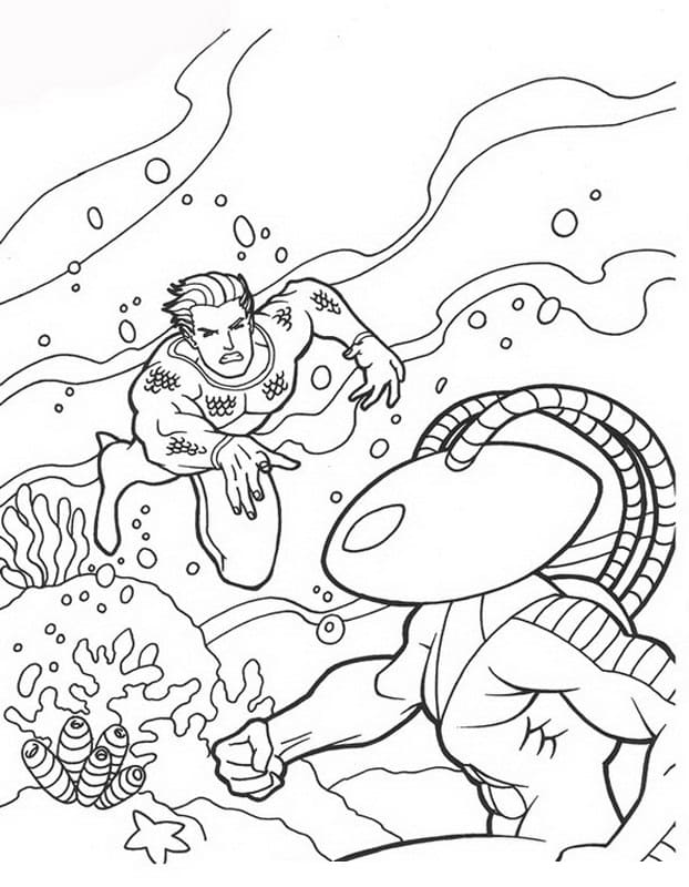 Aquaman Vs Manta Coloring Play Free Coloring Game Online