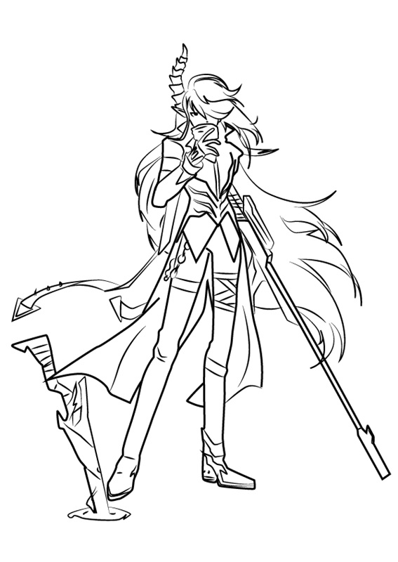 Demonio From Elsword Coloring Play Free Coloring Game Online