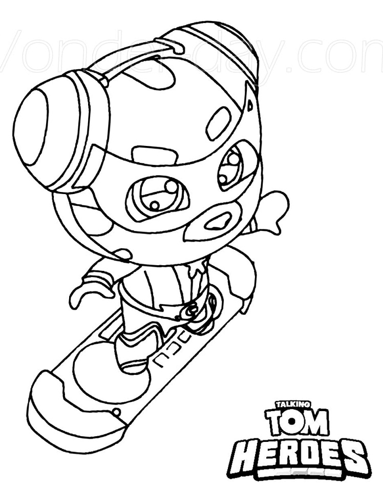 Ginger From Talking Tom Heroes Coloring Play Free Coloring Game Online