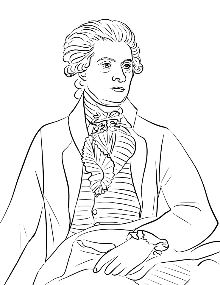 Thomas Jefferson Caricature Coloring Play Free Coloring Game Online