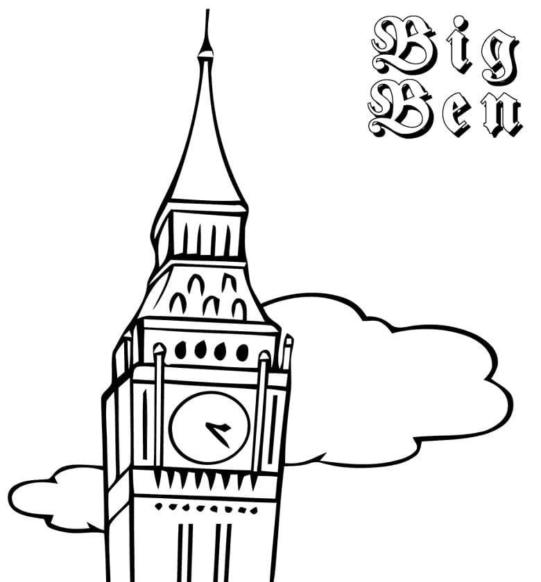 Big Ben Printable Coloring Play Free Coloring Game Online