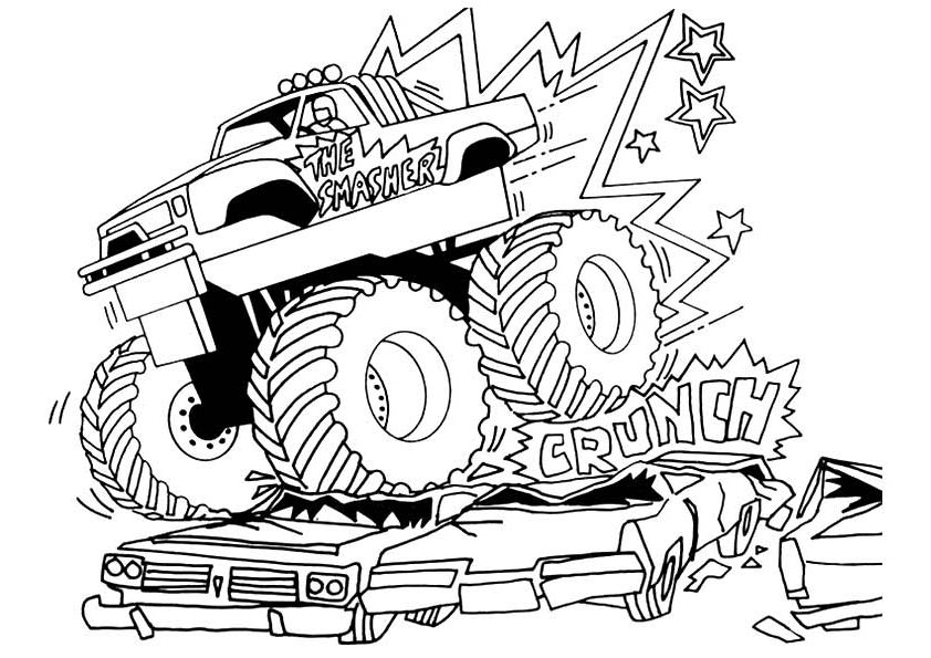 Monster Truck Dragons Breath Coloring Game Monster Truck Dragons Breath