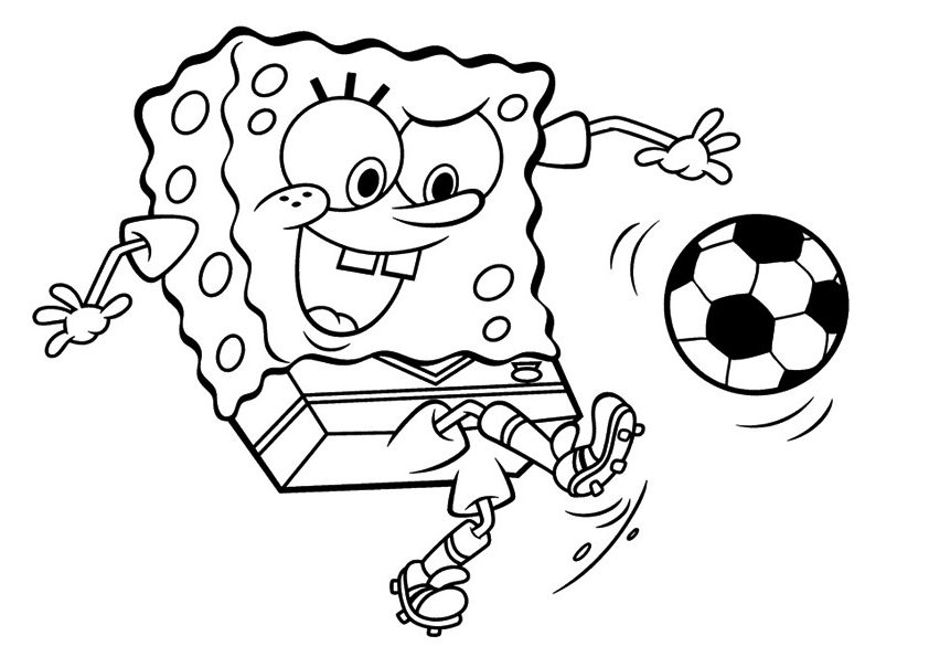 Spongebob Squarepants Playing Soccer Coloring Game Spongebob Squarepants Playing Soccer