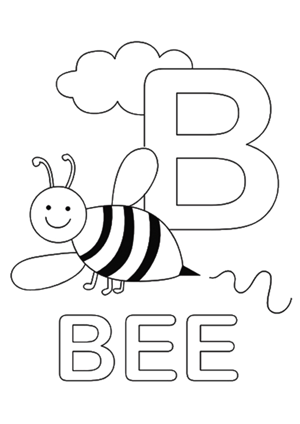 Bumble Bee Letter B Coloring Game Bumble Bee Letter B
