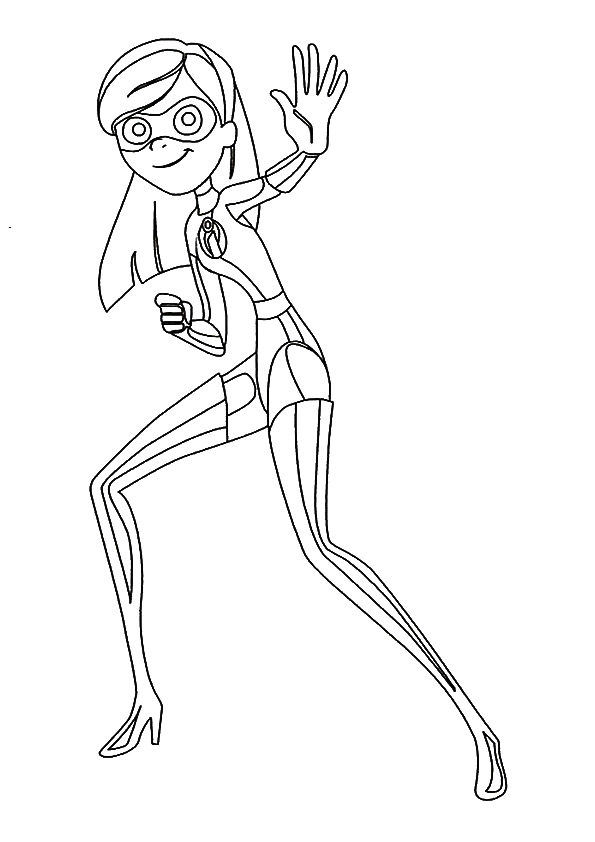 The Violet Parr In Action Coloring Game The Violet Parr In Action