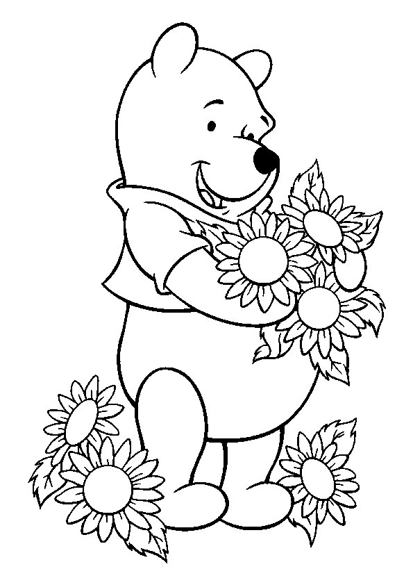 Pooth With Flowers Coloring Game Pooth With Flowers