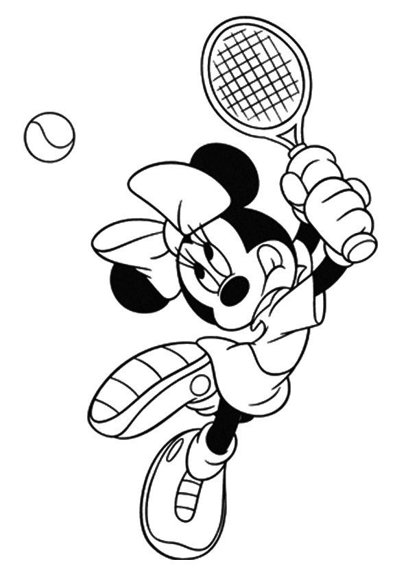 Minnie Mouse Playing Tennis