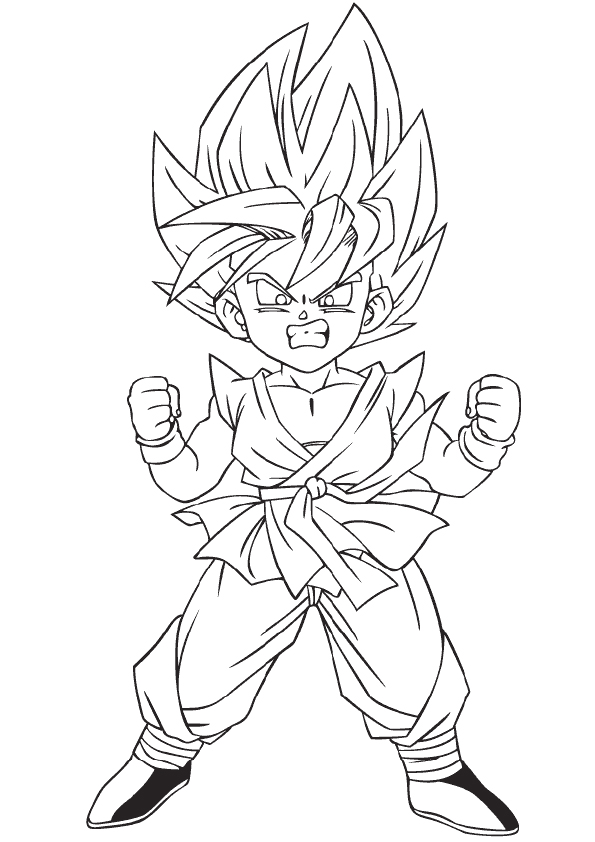 The Child Goku Coloring Game The Child Goku