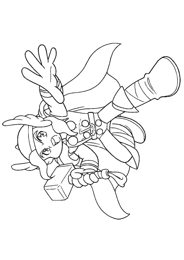 Cute Little Thor Coloring Game Cute Little Thor