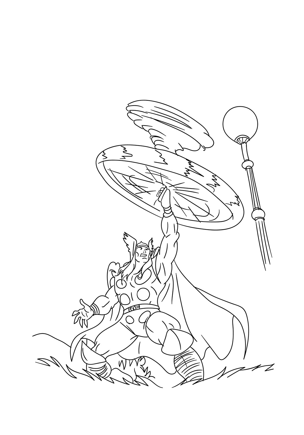 Thor Showing The Power Coloring Game Thor Showing The Power