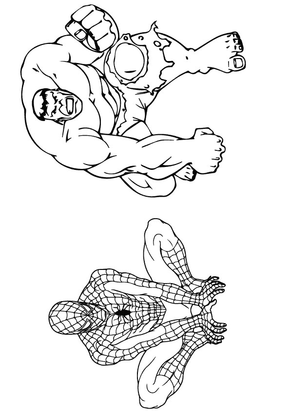 Hulk And Spiderman Coloring Game Hulk And Spiderman