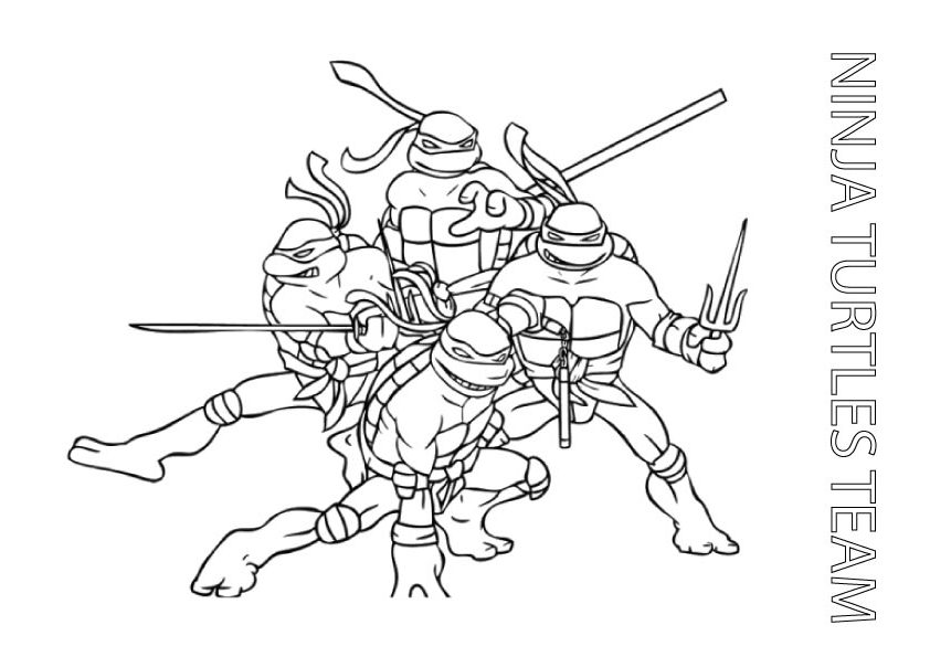 Ninja Turtles Team Coloring Game Ninja Turtles Team