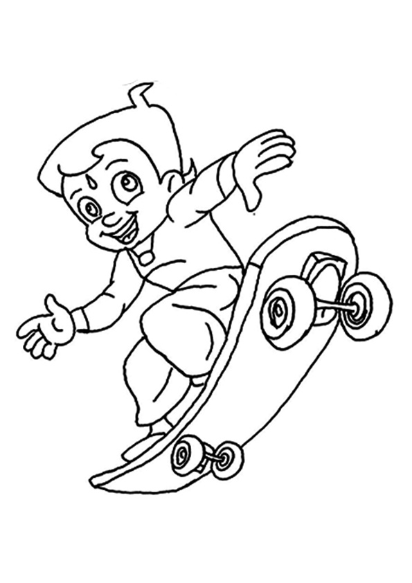 Chhota Bheem Skateboarding