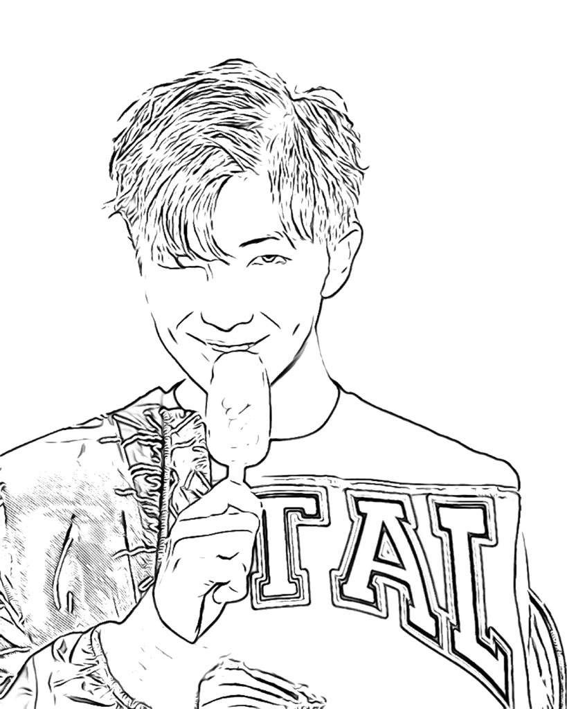 Rap Monster BTS Coloring Game Rap Monster BTS