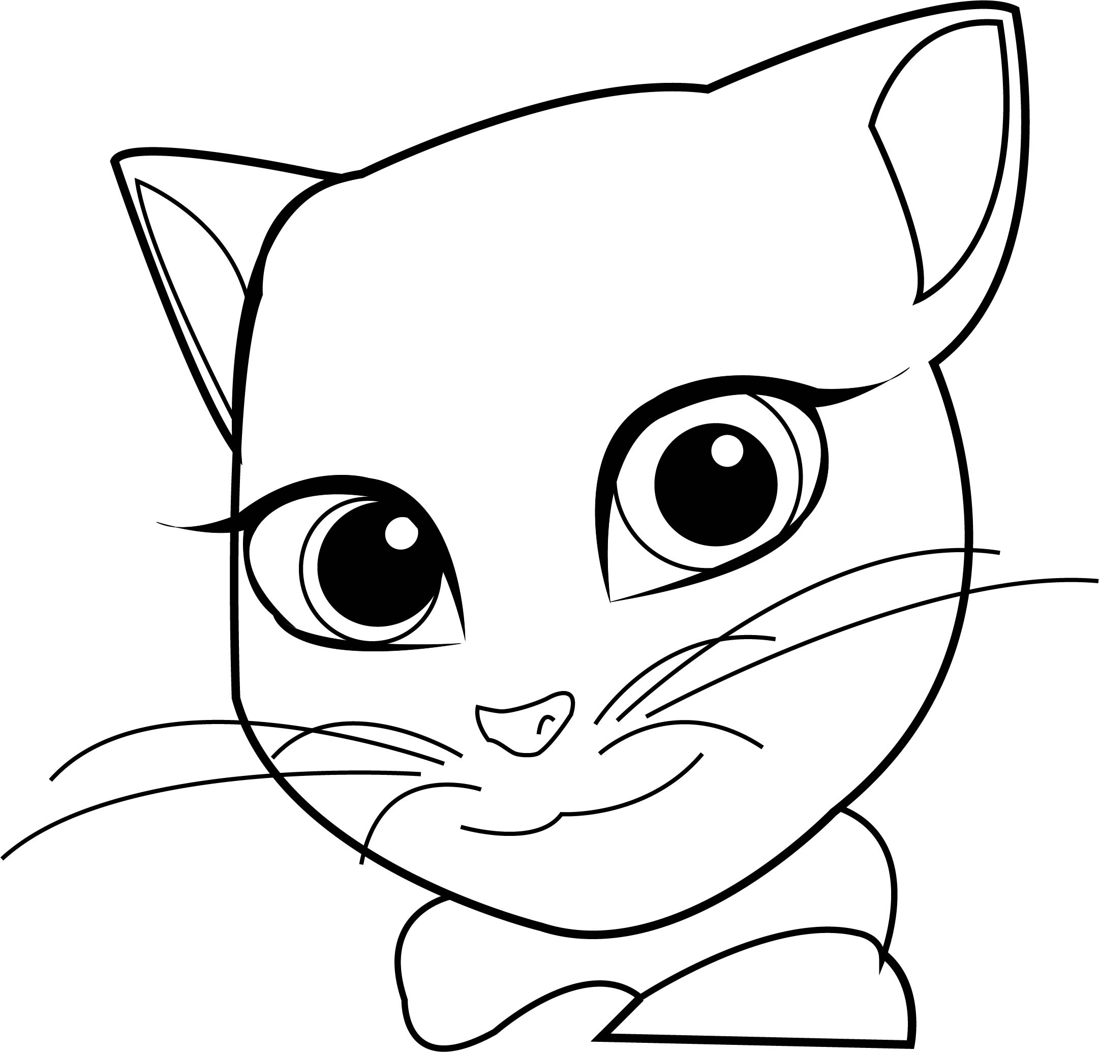 Girl Talking Cat Coloring Game Girl Talking Cat