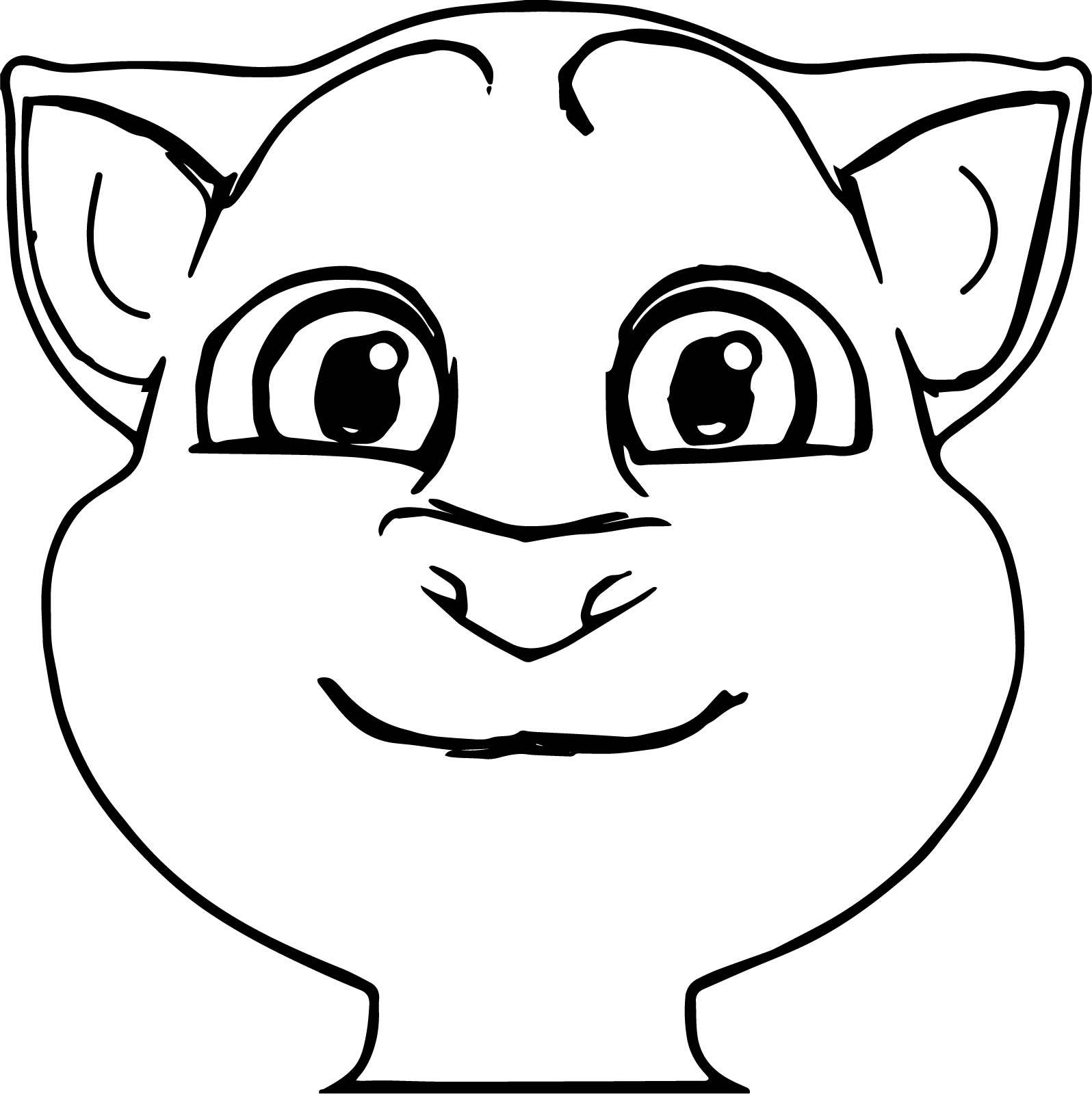 Front Talking Tom Cat Coloring Game Front Talking Tom Cat