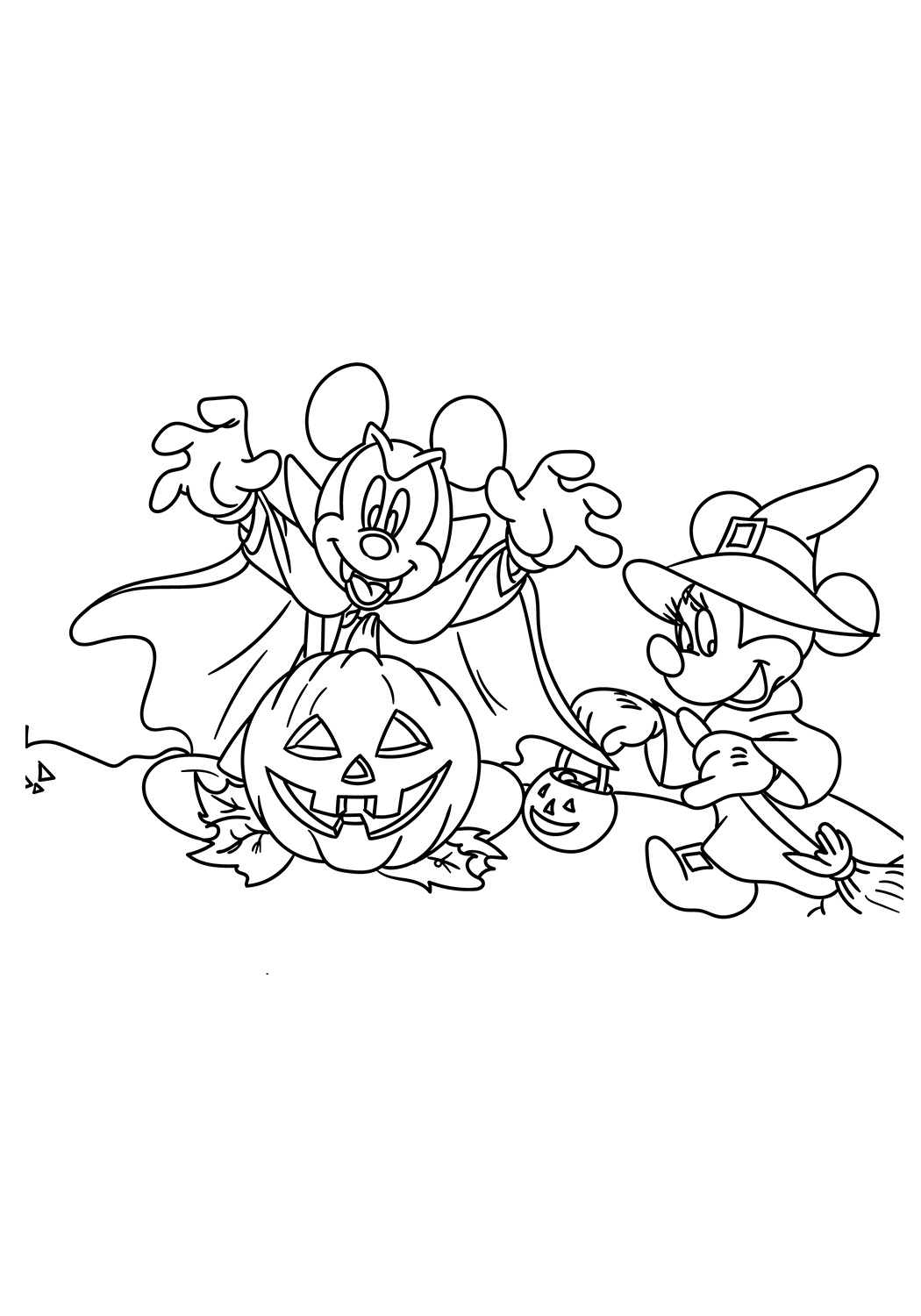 Mickey And Minnie Mouse On Halloween