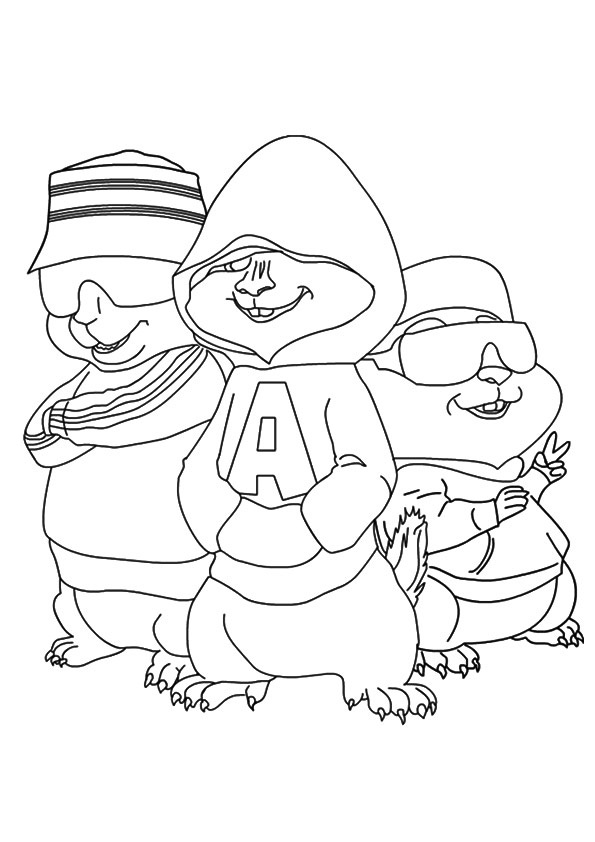 The Chipmunks HipHop Coloring Game The Chipmunks HipHop