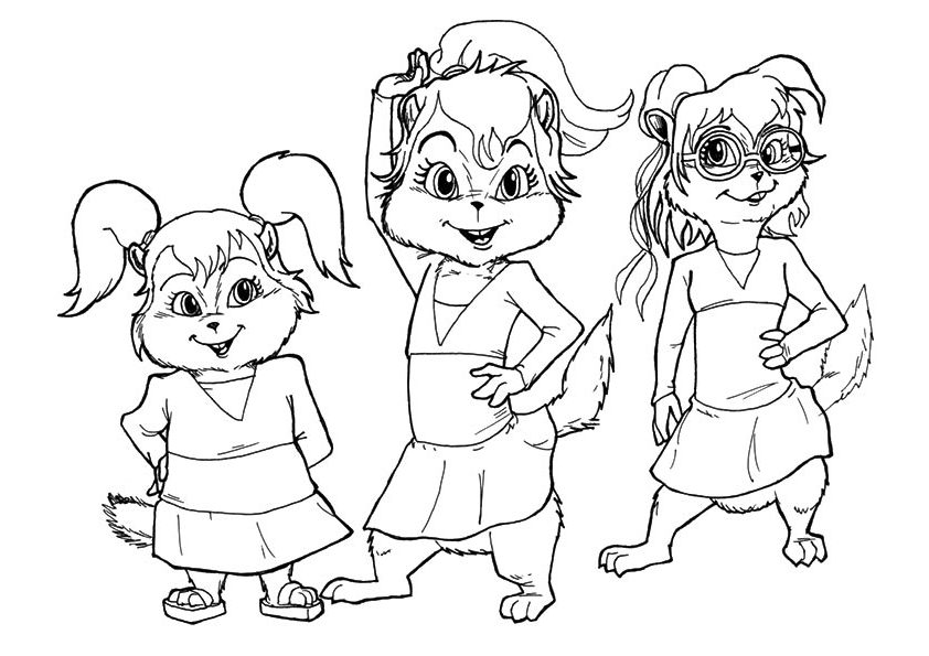 The Chipmunks Group Dance Coloring Game The Chipmunks Group Dance
