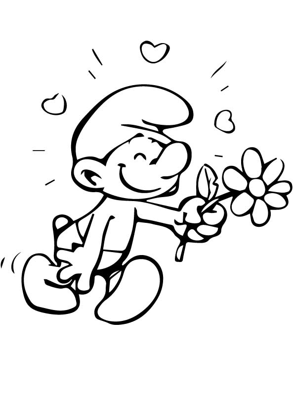 Smurf In Romantic Coloring Game Smurf In Romantic