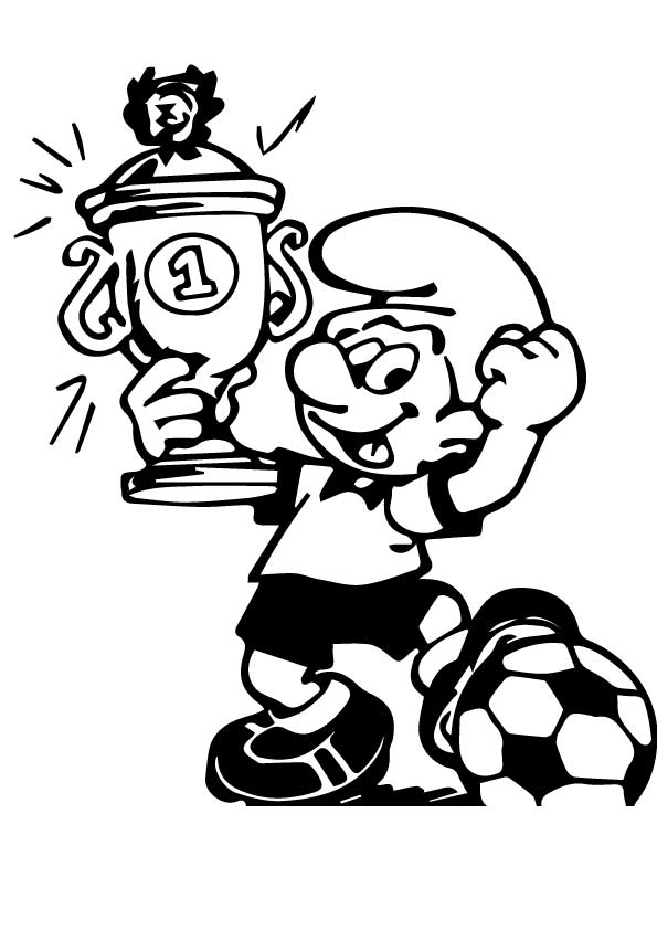 Smurf Won In Football Coloring Game Smurf Won In Football