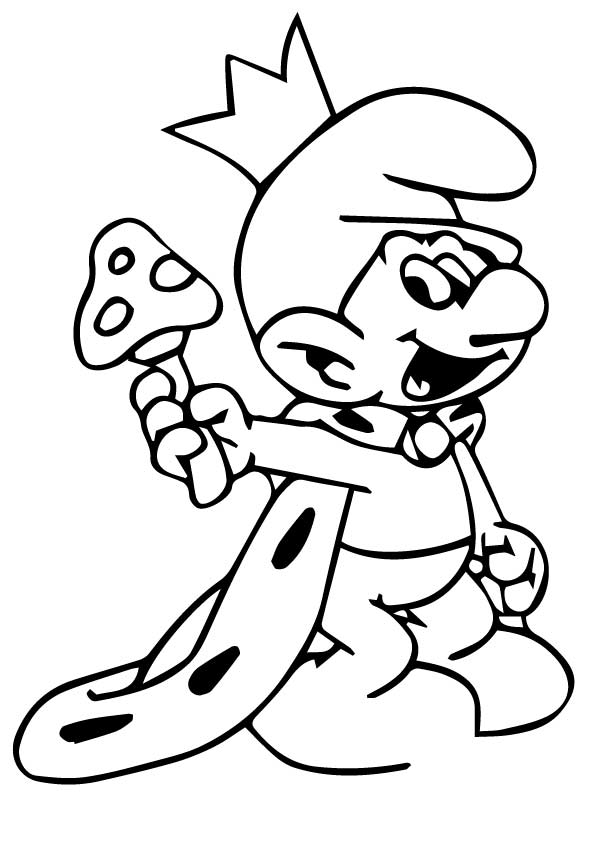 King Smurf Coloring Game King Smurf