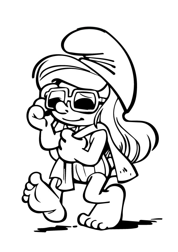 Smurfette Walking In Style Coloring Game Smurfette Walking In Style