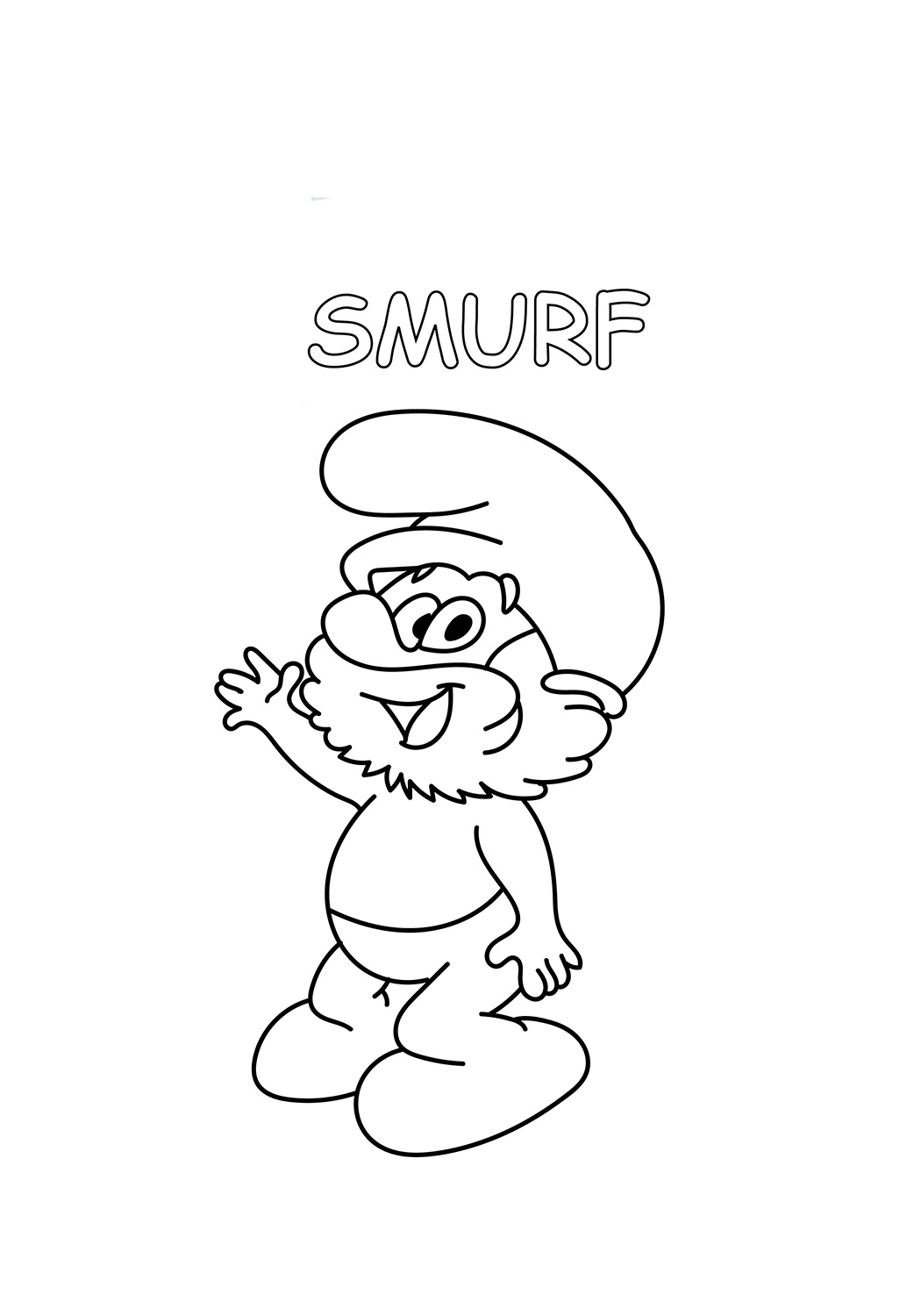 A Papa Smurf Coloring Game A Papa Smurf