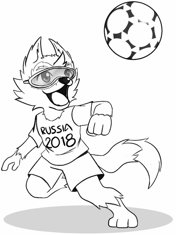 Official Mascot Zabivaka Coloring Game Official Mascot Zabivaka