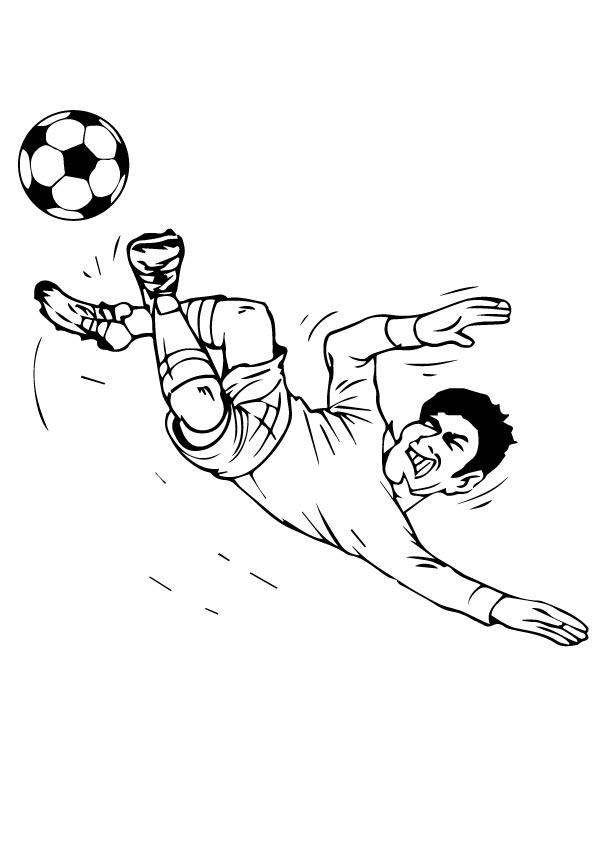 Soccer Player Kicking The Ball Coloring Game Soccer Player Kicking The Ball